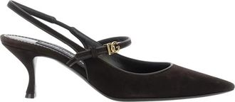 Dolce & Gabbana 60N Slingback Hakken - Dames - Pumps - Bruin - 41 EU - Schoenen