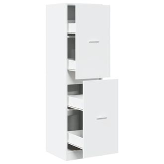 Berkfield Home Apothecary Cabinet&not;White 40x41x144.5 cm Engineered Wood in White