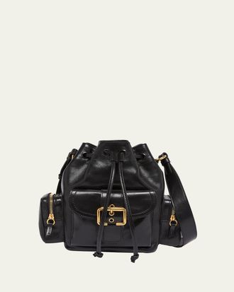 Chlo&eacute; Camera Bucket Crossbody Bag in Shiny Calfskin