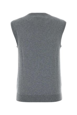 Lisa Yang Womens Agna Tank Top Gray Cotton Cashmere Tops
