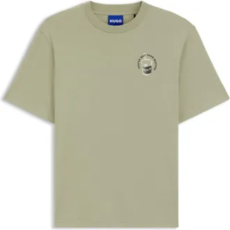 HUGO BOSS Cotton-jersey T-shirt with logo artwork