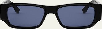 Fendi Mens FF Squared Rectangle Sunglasses