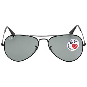 Ray-Ban Ray Ban Aviator Classic Polarized Green Unisex Sunglasses RB3025 002/58 55