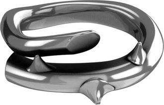 John Richmond Spiraalring met Zilveren Spikes - Dames - Ringen - Grijs - ONE Size - Accessoires