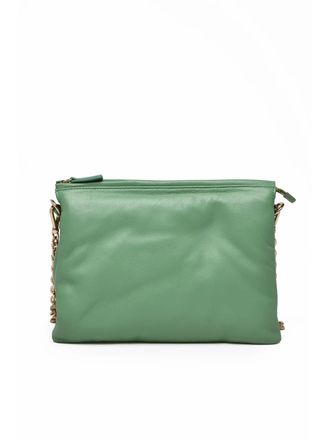 Gava Milano Green Leather Zip Trio Shoulder Bag