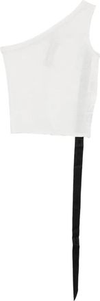 Rick Owens Ziggy top met &eacute;&eacute;n schouder en lint