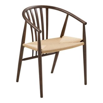 Moloo Silla de mimbre marr&oacute;n