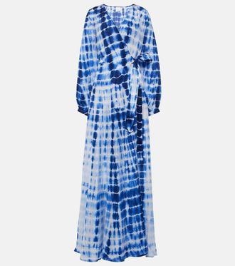 Anna Kosturova Abito a portafoglio in twill di seta