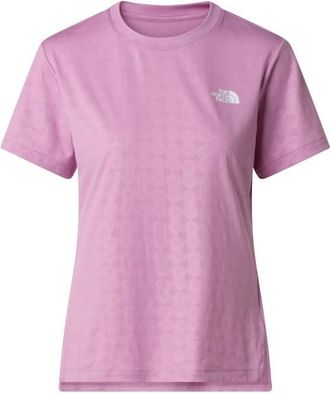 The North Face Flex Geo Embossed Short Sleeve Tee Funktionsshirt f&uuml;r Damen | rosa