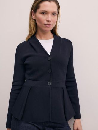 The Fold Corato Sculpt Knit Jacket in Navy at Nordstrom, Size X-Large