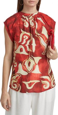 Maria Cher Alvarado Keyla Abstract Top In Red