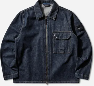 Stone Island Men s Indigo Denim-Rinsed Overshirt Blue Rinse