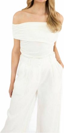 Karina Grimaldi Lume Jersey Top In White
