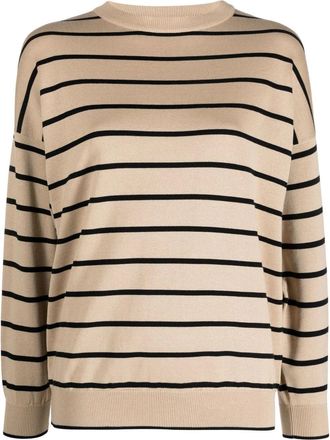 Lorena Antoniazzi Knit Choker Sweater with Relaxed Fit and Ribbed Details