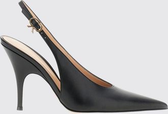 Gianvito Rossi D&eacute;collet&eacute; slingback Sofia in pelle con tacco scultoreo
