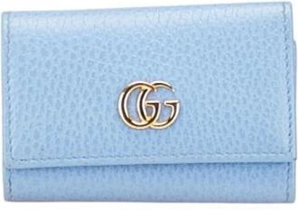 Gucci Pre-owned Leather key-holders - Dames - Vintage Accessoires - Blauw - ONE Size - Leer - Vintage
