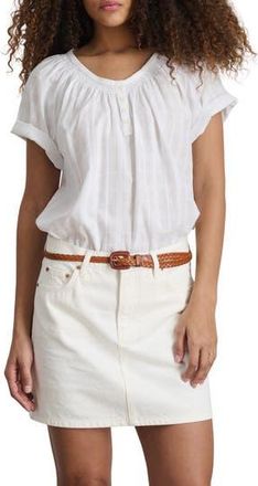 Alex Mill Andie Cotton Miniskirt in White at Nordstrom Rack, Size 27