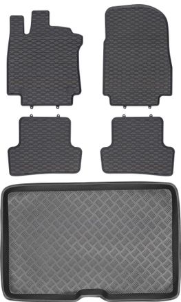 OEM Juego De Alfombrillas De Goma Para Coche Y Maletero Para Renault Captur I Crossover (2013-2019)