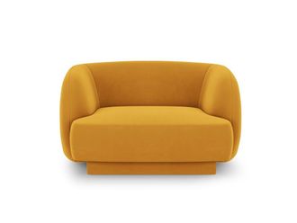 MICADONI Sill&oacute;n de terciopelo amarillo