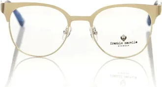 Frankie Morello Accessoires, Dames, Geel, ONE Size, Clubmaster Bril in Goud en Zwart