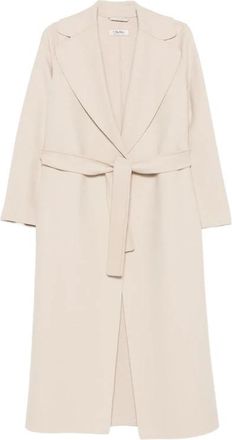 Max Mara Poldo Jas - Dames - Jas met riem - Beige - 2XS - Wol - Jassen