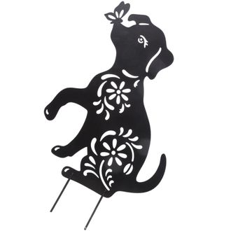 OEM Estacas Decorativas De Jard&iacute;n Con Siluetas: Cabeza Erguida, Perro