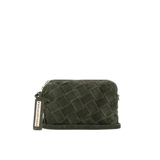 Pons Quintana Borsa a tracolla in camoscio intrecciato - - Bags - Donna - Verde - ONE SIZE
