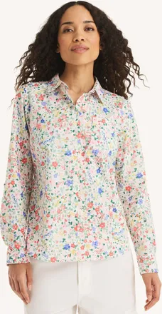 Nautica Womens Printed Button-Up Shirt