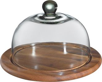 Zassenhaus Tabla Para Quesos Zassenhaus Con Tapa, Madera De Acacia, Di&aacute;metro 25 X 16,5 Cm