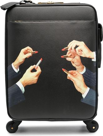 Seletti Lipsticks-print suitcase - unisex - Polyester/PVC - One Size - Black