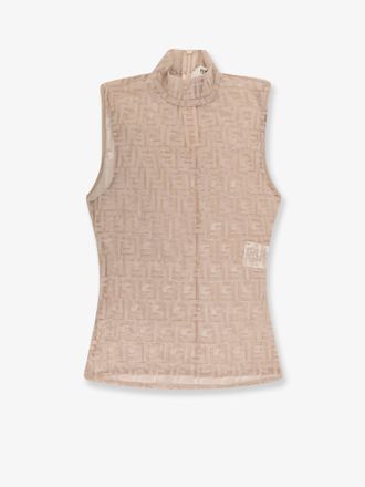 Fendi FF embroidered jersey top - FENDI - gender_Woman