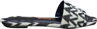 Missoni Platte golfpatroon leren sandalen - Dames - Sandalen - Veelkleurig - 36 EU - Leer - Schoenen