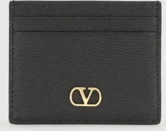Valentino Garavani Portacarte di credito VLogo Signature Valentino Garavani in pelle a grana