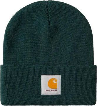 Carhartt Work in Progress Short Watch Hat - Heren - Hoeden - Groen - ONE Size - Accessoires