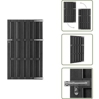 vidaXL The Living Store Cancello da Giardino in WPC 100x180 cm Grigio - Recinzione