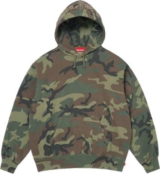 SUPREME SS26 Overdyed Studded Hooded Sweatshirt Woodland Camo SUP-SS26-154-CAM