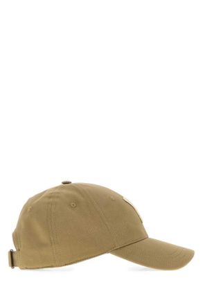 Saint Laurent Mens Khaki Cotton Baseball Cap Kakiivory Exterior: Cappelli Hat