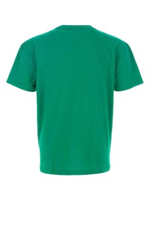 Polo Ralph Lauren Mens Grass Green Cotton T-Shirt Summeremerald Exterior Exterior: T-shirts And Polos