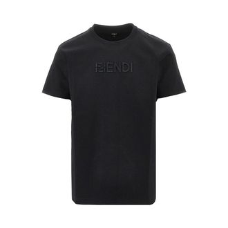 Fendi Logo embroidery Slim Fit T-shirt Man XL
