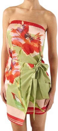 Misa Priya Strapless Mini Dress In Scarf Floral