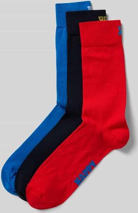 Happy Socks Socken mit Label-Print im 3er-Pack in Blau, Größe 41-46