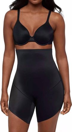 Miraclesuit Show Stopper Slanted Hem Shaping High Waisted Short In Black