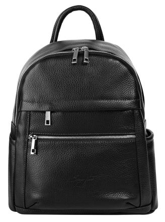 Samantha Look Cityrucksack SAMANTHA LOOK, Damen, Gr. B/H/T: 24cm x 30cm x 9cm, onesize, schwarz, Leder, Rindsleder, Rucks&auml;cke Cityrucksack, echt Leder, Made in Ital