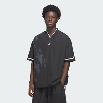 adidas Originals ADIDAS Originals Unisex Basketball Star Warm Up Top - Black - Size X-Small