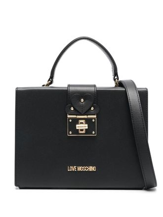 Love Moschino heart-motif tote bag - women - Calf Leather - OS - Black