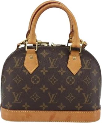 Louis Vuitton Pre-owned Mini Bag - Dames - Vintage Mini Tas - Bruin - ONE Size - Leer - Vintage