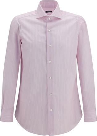 Finamore Pink Regular Stripes Shirt