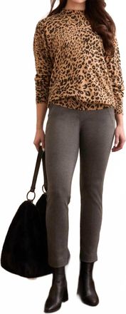 Tribal Long Sleeve Funnel Neck Sweater In Ice Latte