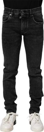 Dolce & Gabbana Prachtige Skinny Jeans - Heren - Slim Fit Jeans - Zwart - 3XL - Katoen - Jeans