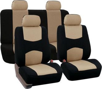 OEM Fundas Para Asientos De Coche - Protectores De Asientos - Interior Del Coche - Protecci&oacute;n Completa - Juego Completo - Beige